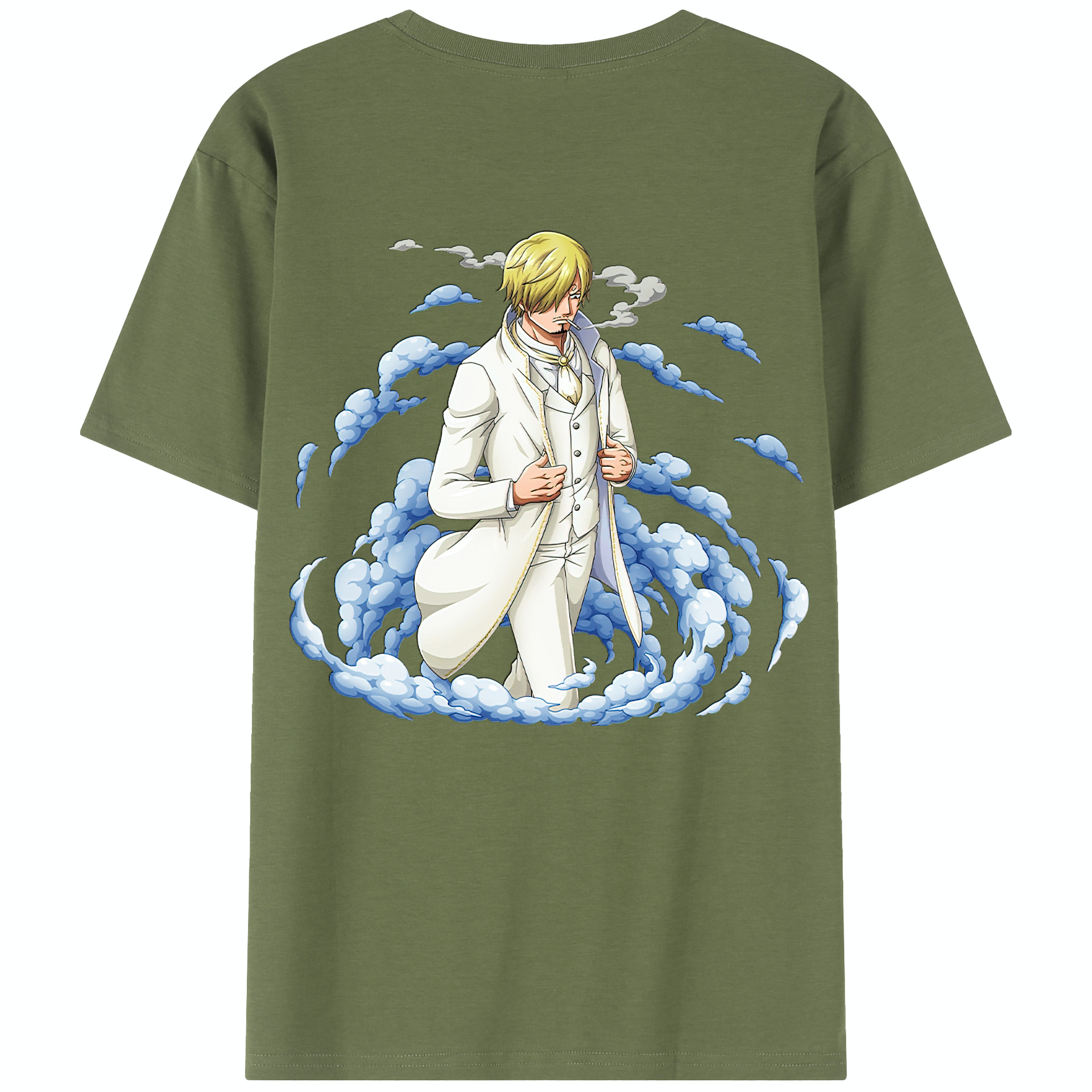 ワンピース サンジ ONE PIECE Sanji 綿100％半袖Tシャツ（背面プリント）